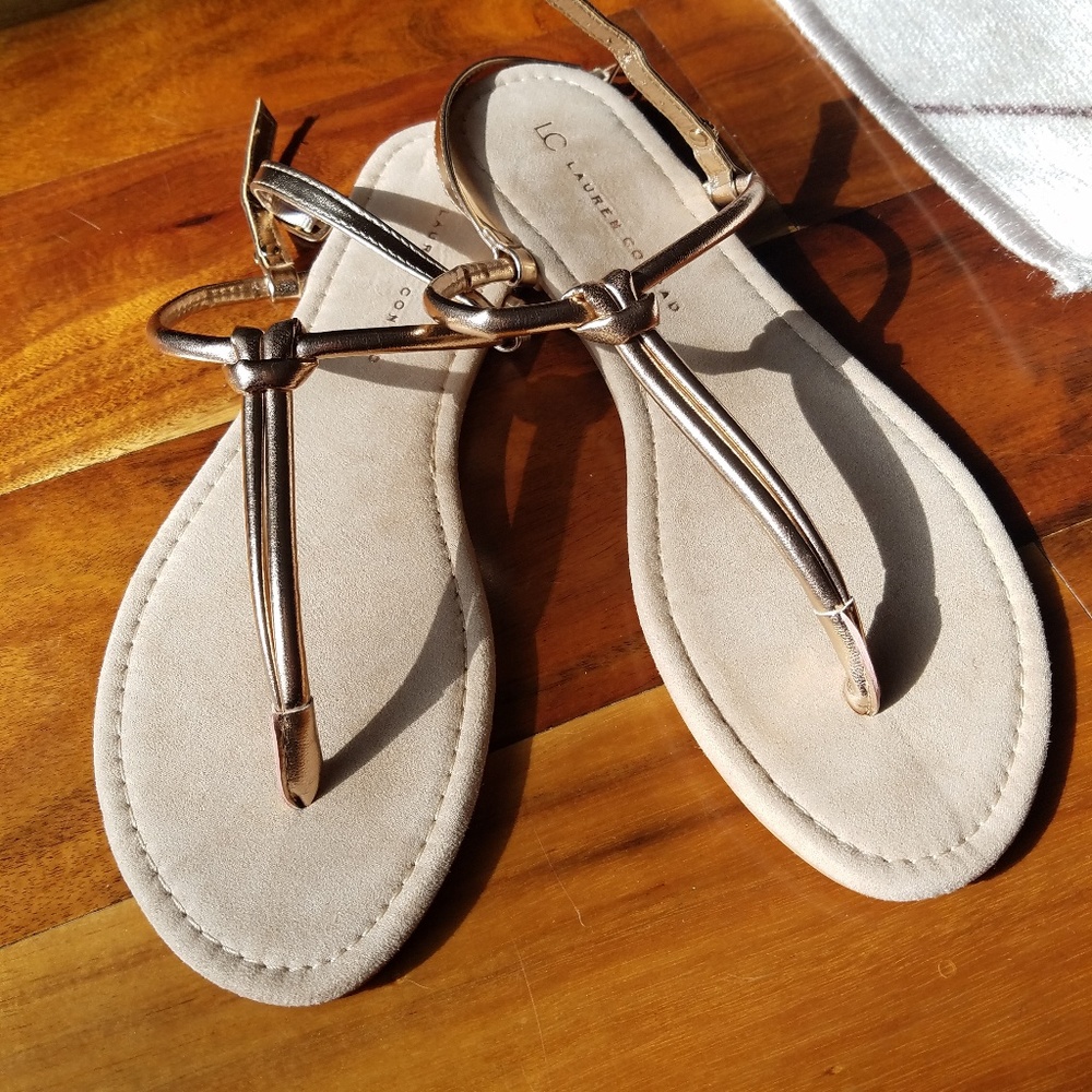 NWOT Rose Gold Sandals